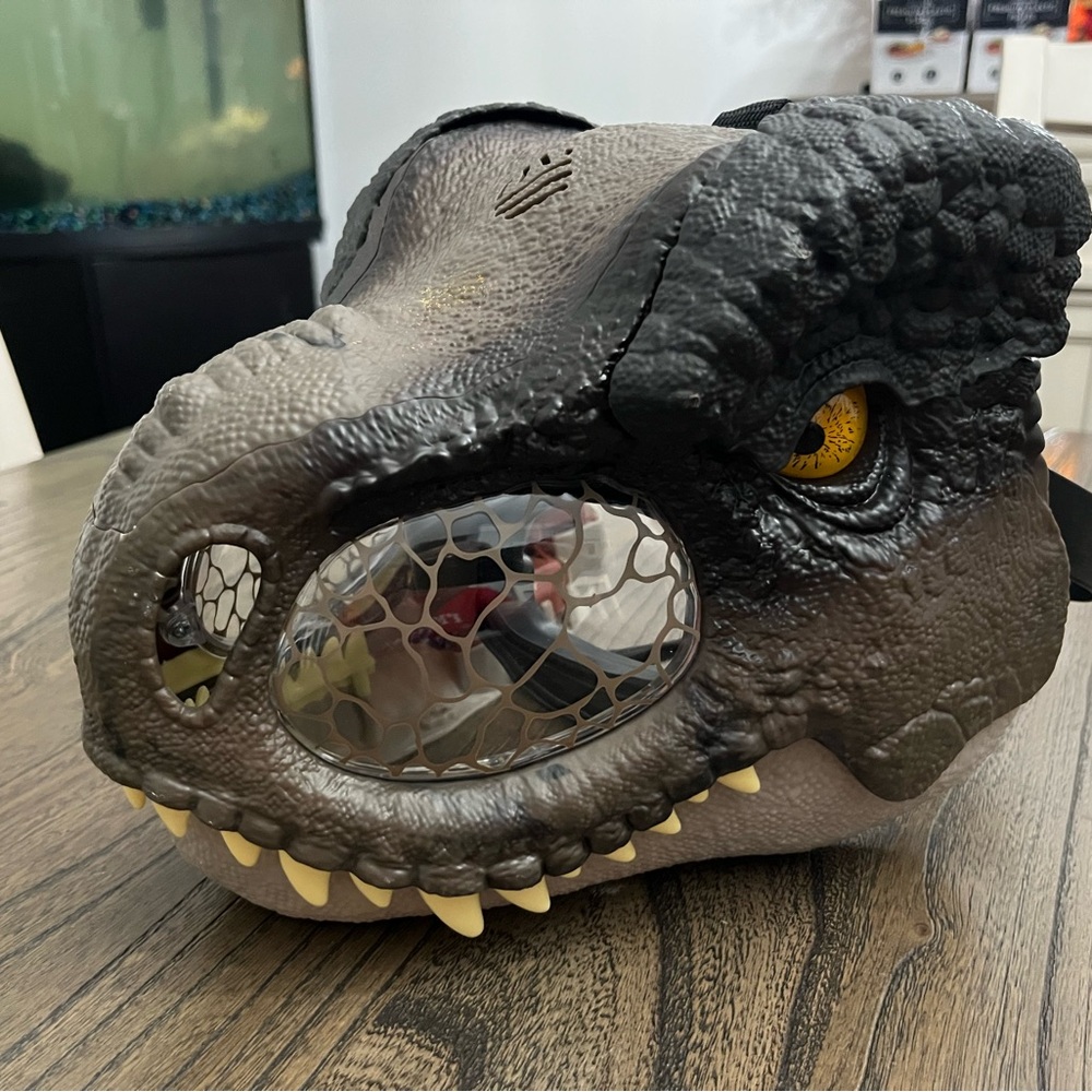 Jurassic World T-Rex Mask - Black and Tan